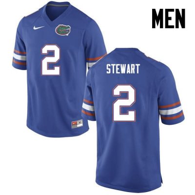 Men's Florida Gators #2 Brad Stewart NCAA Nike Blue Authentic Stitched College Football Jersey LLH8162YX